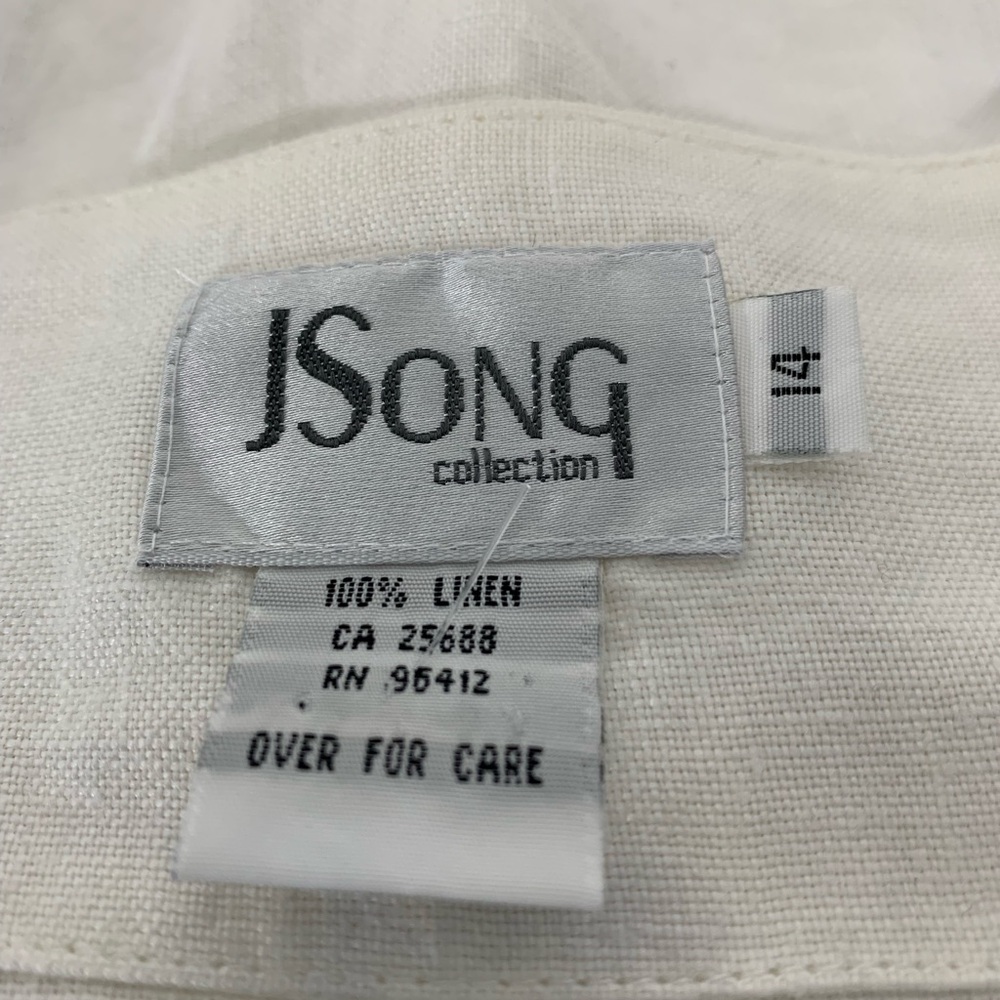 JSONG Collection Linen Button Front Tunic Top Size 14 - Picture 5 of 7